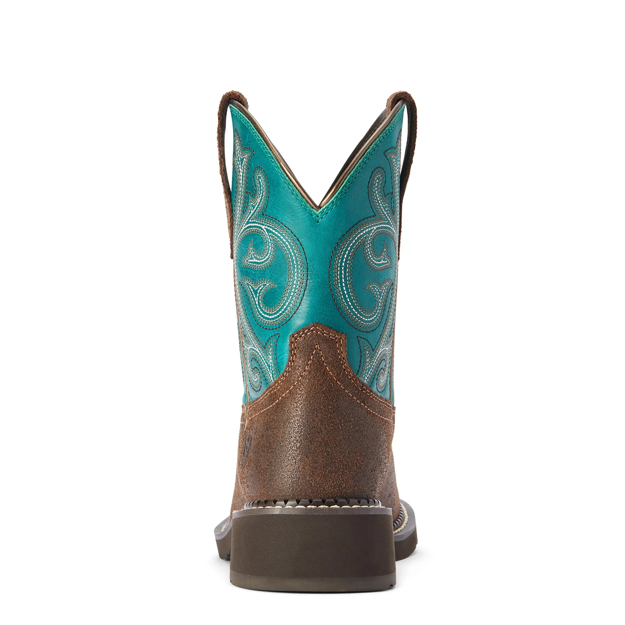 10042463 Ariat Wms Fatbaby Worn Hickory/Shamrock Boots