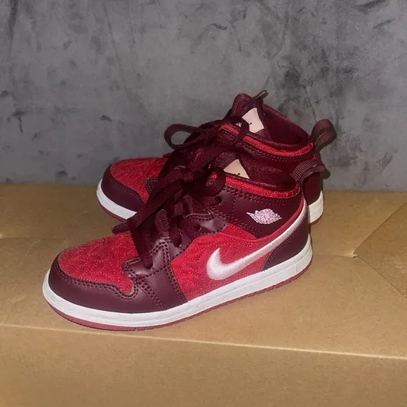 10c Jordan 1 Mid SE &quot;Gym Red/Dark Beetroot&quot; Toddler sneakers