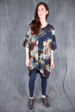 1581 Vertical Seamed Drawcord Art Tunic Kinetic 12