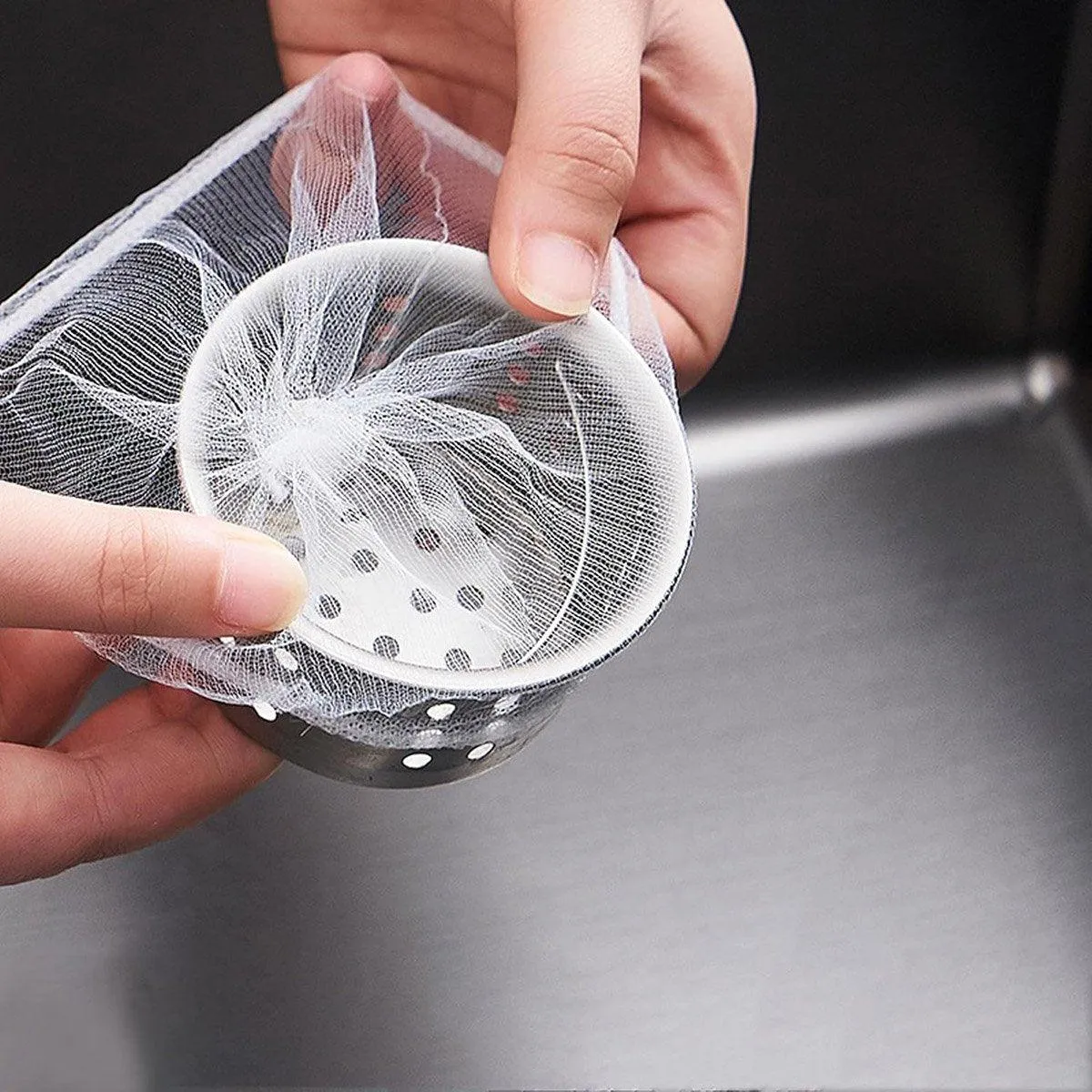 300pcs Disposable Kitchen Sink Strainer Anti Clogging Sewer Mesh Pocket Filter