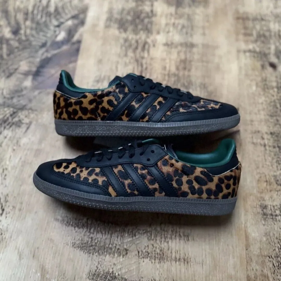 Adidas Samba OG Black Green Leopard
