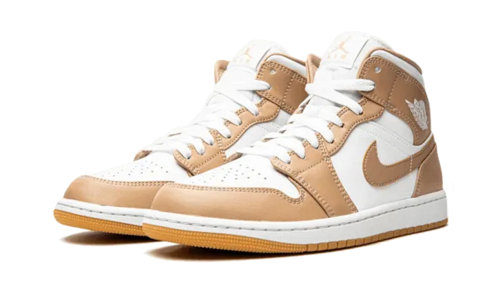 Air Jordan 1 Mid Hemp Tan White