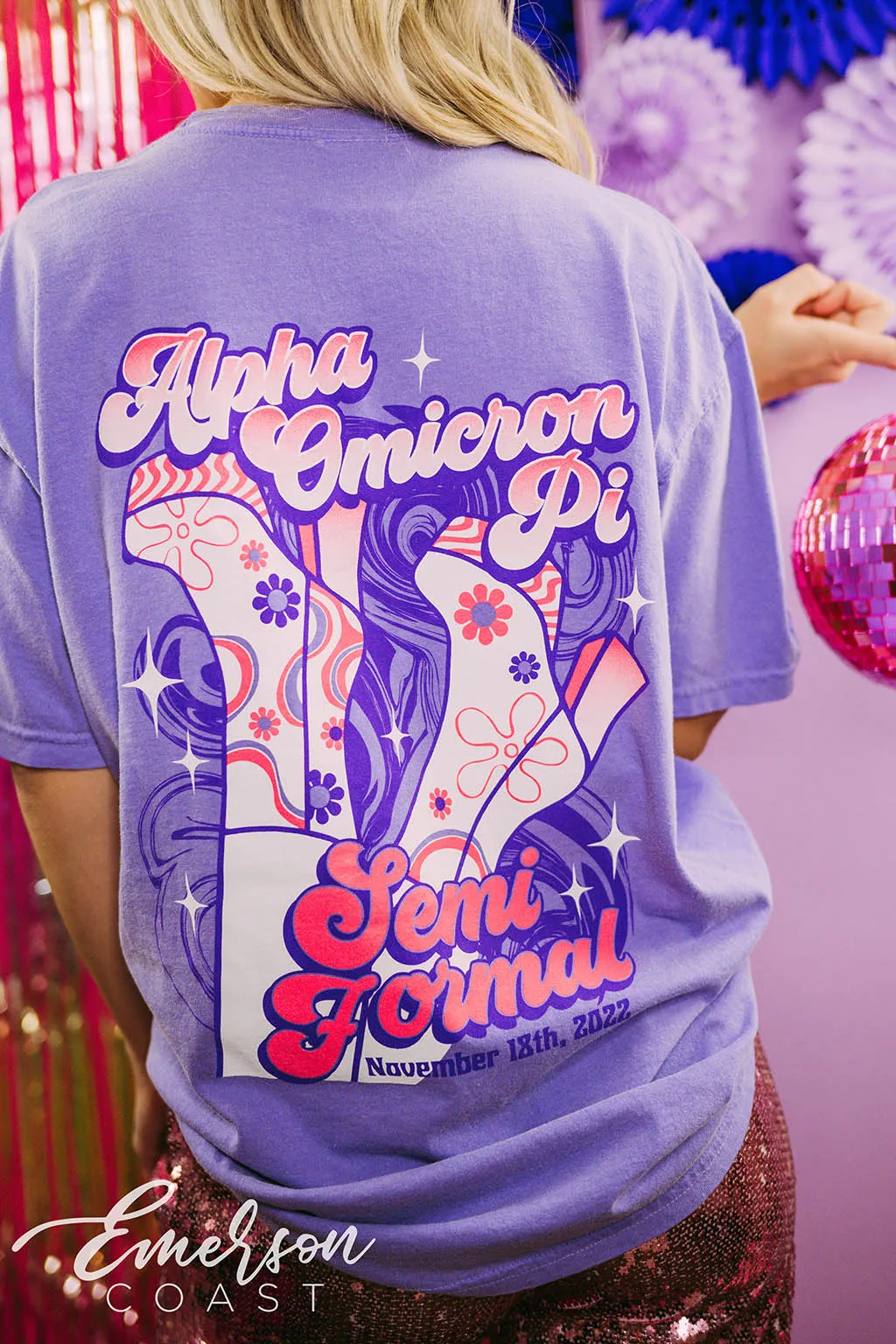 Alpha Omicron Pi Semi Formal Go Go Boots Tee