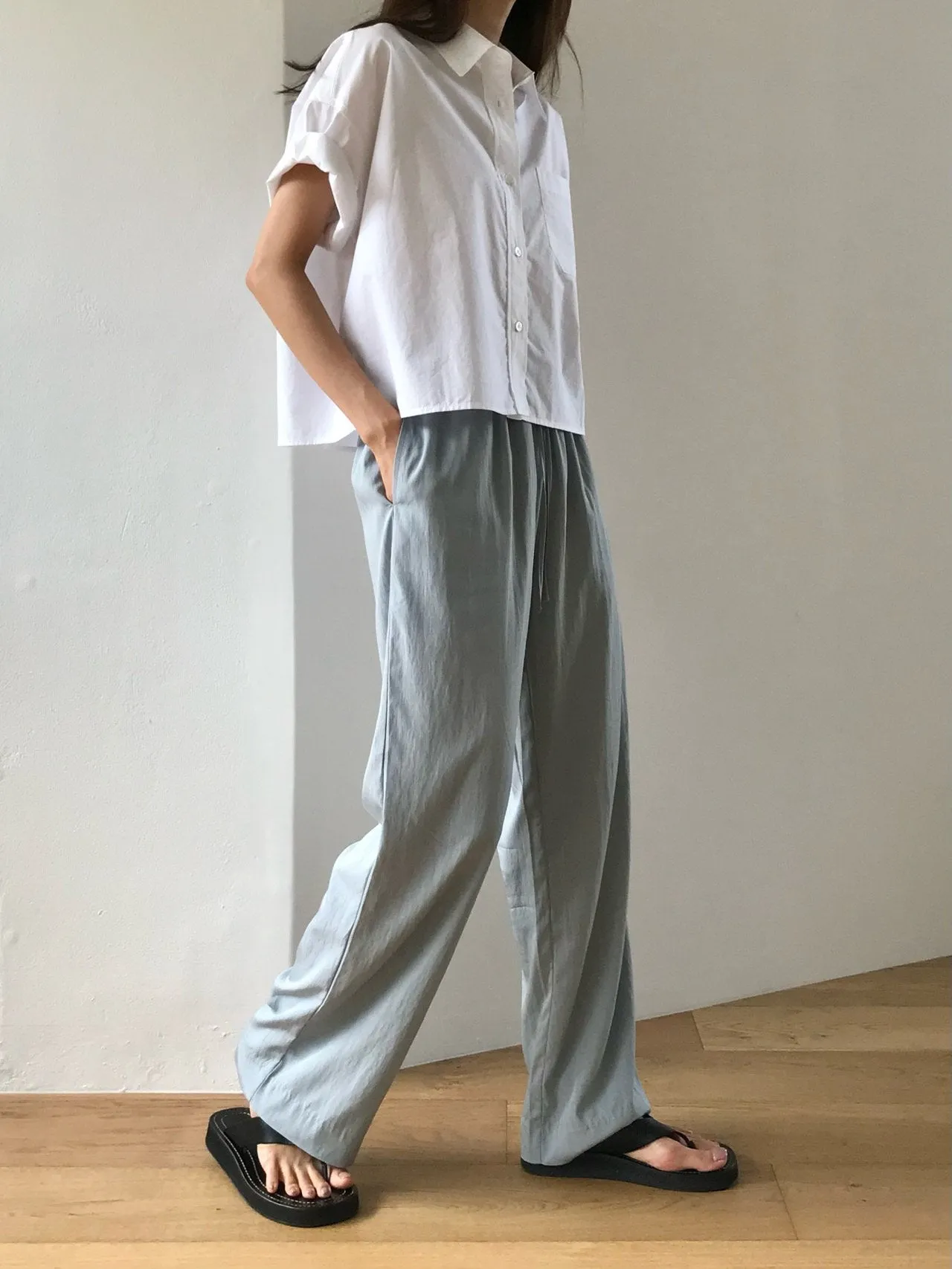 Banded Wide Slacks