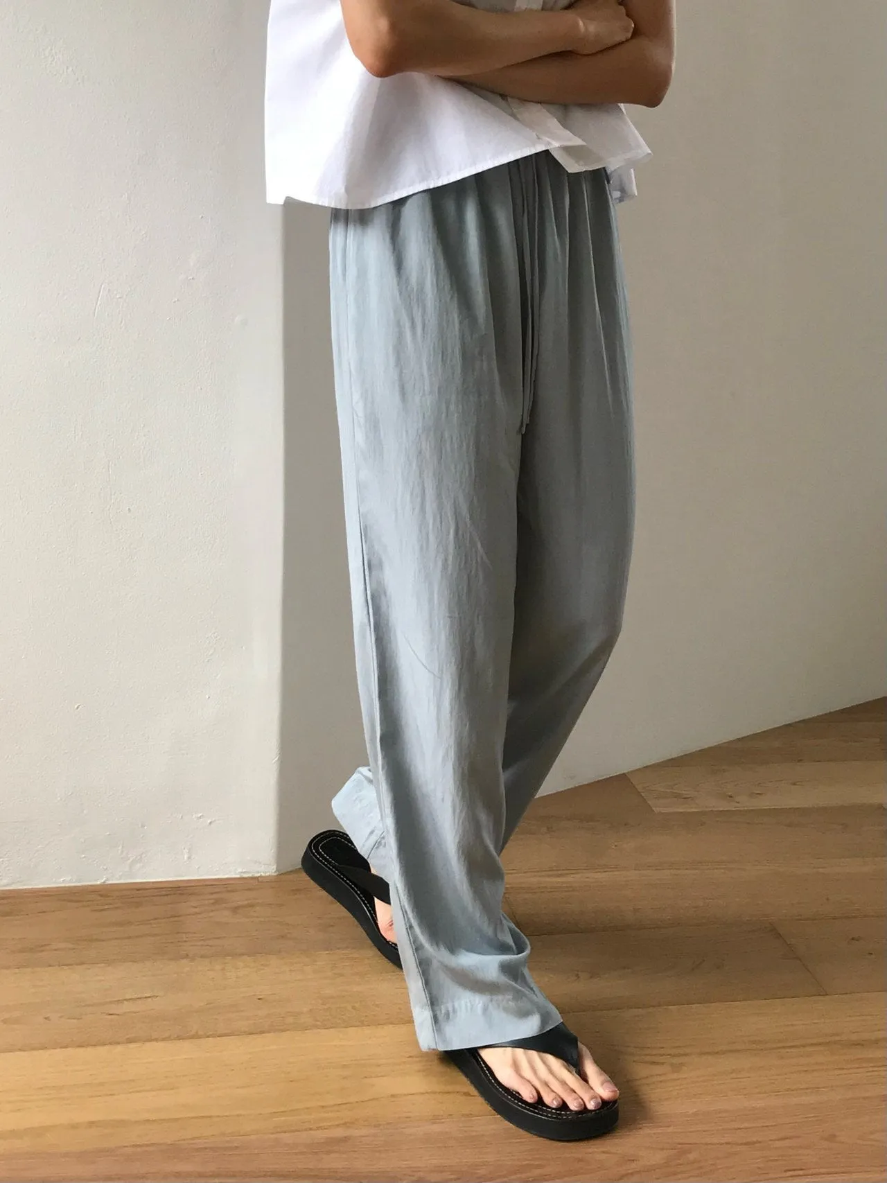 Banded Wide Slacks