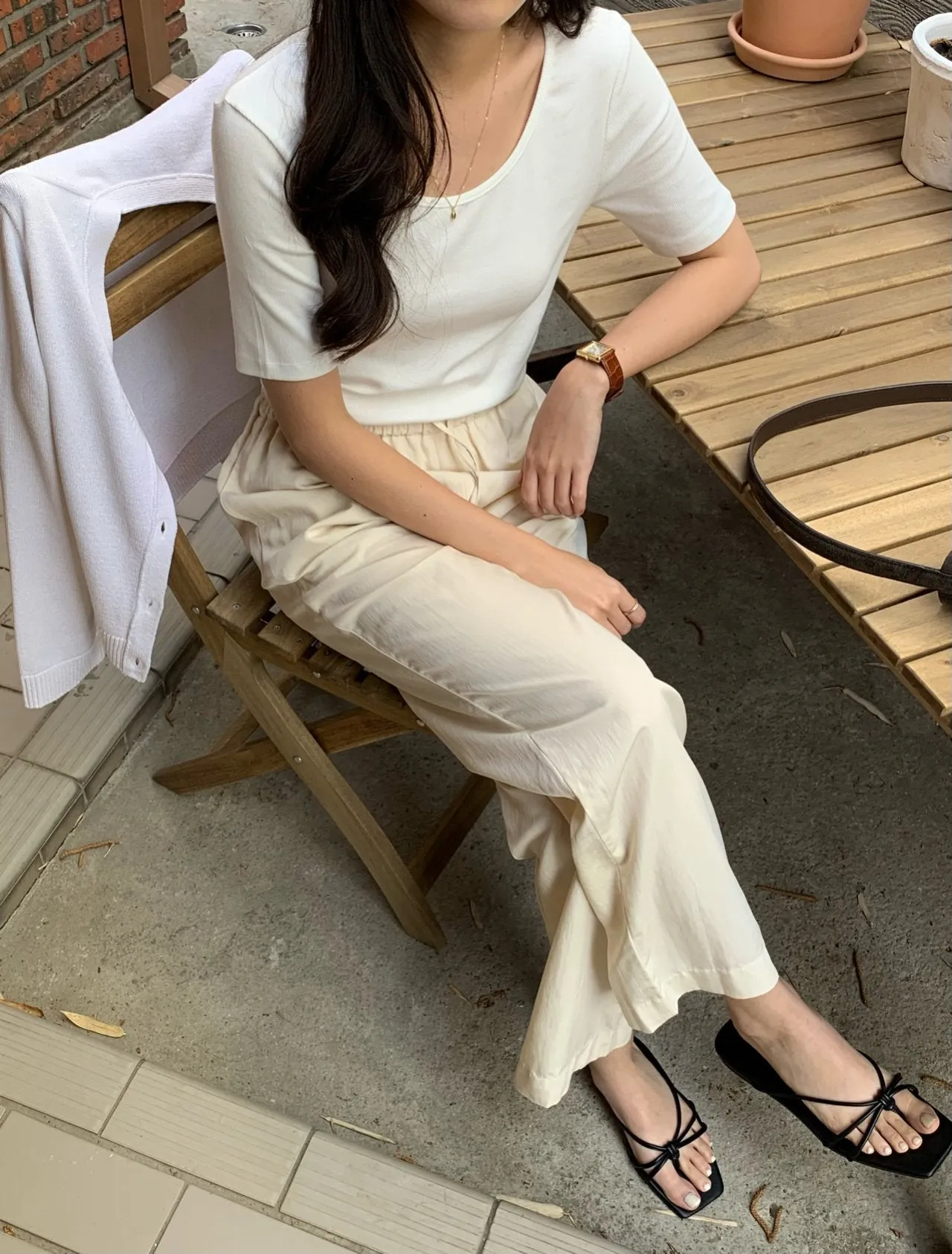 Banded Wide Slacks