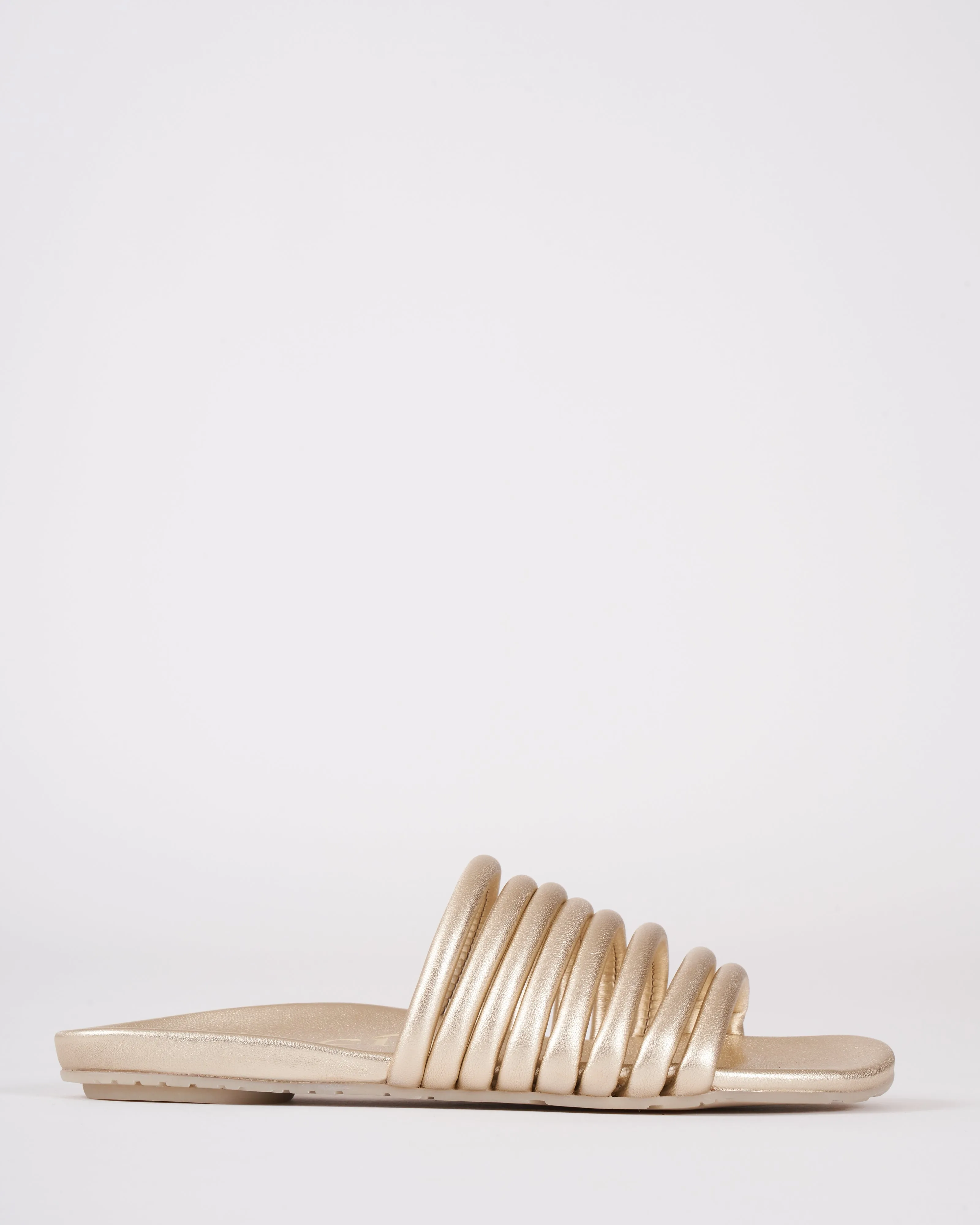 beanca sandal - creme pebble nappa lame