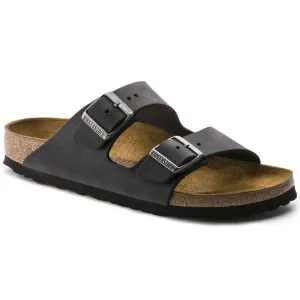 Birkenstock Unisex Arizona Oiled Leather Sandal - Black