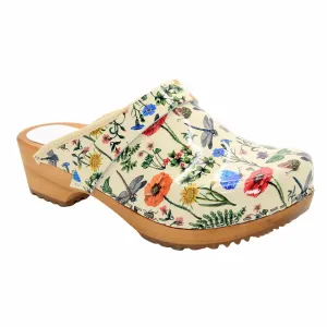 BJORK Dahlia Wood Open Back Leather Clogs - FACTORY SECOND