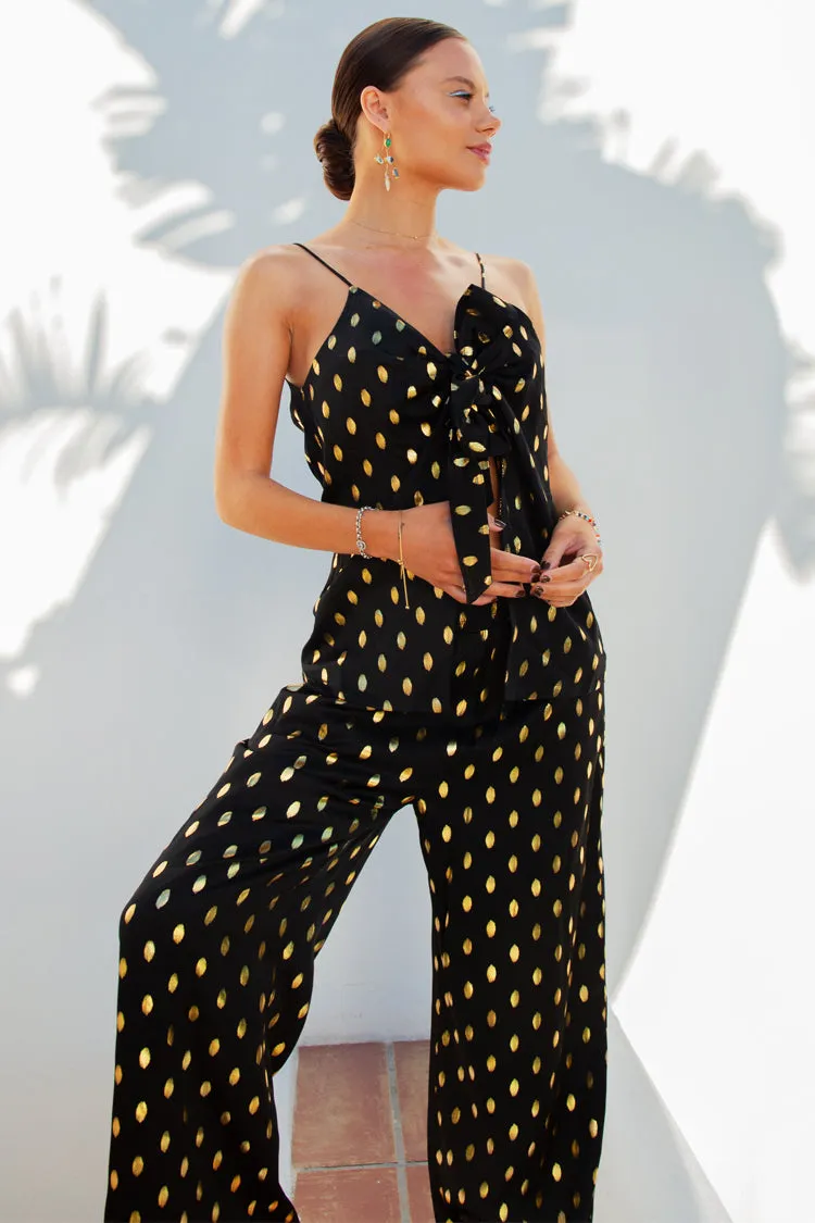 Black Trousers with Gold Fleck