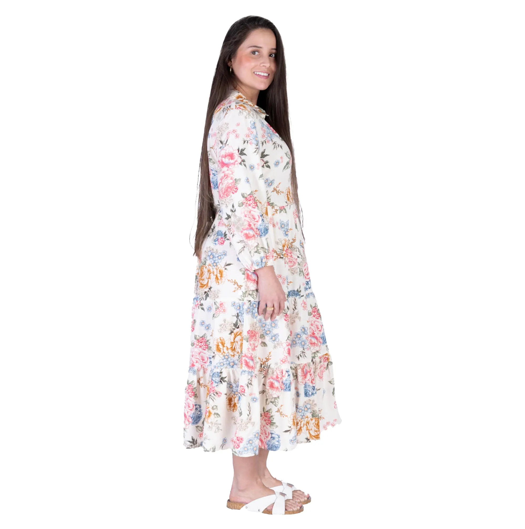 Blue Blossom Maxi Dress