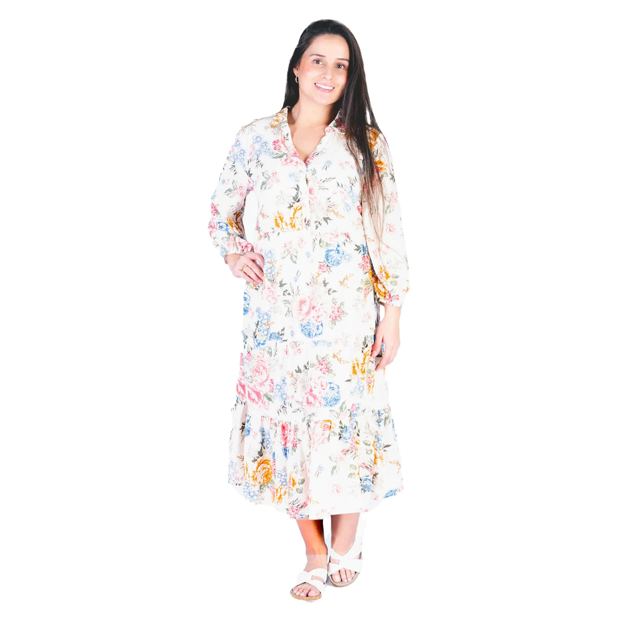 Blue Blossom Maxi Dress