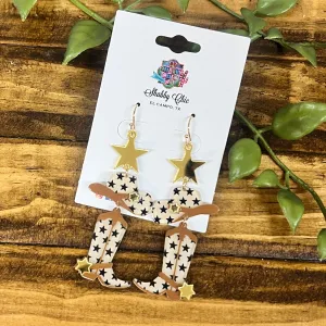 Boots with Stars Earrings