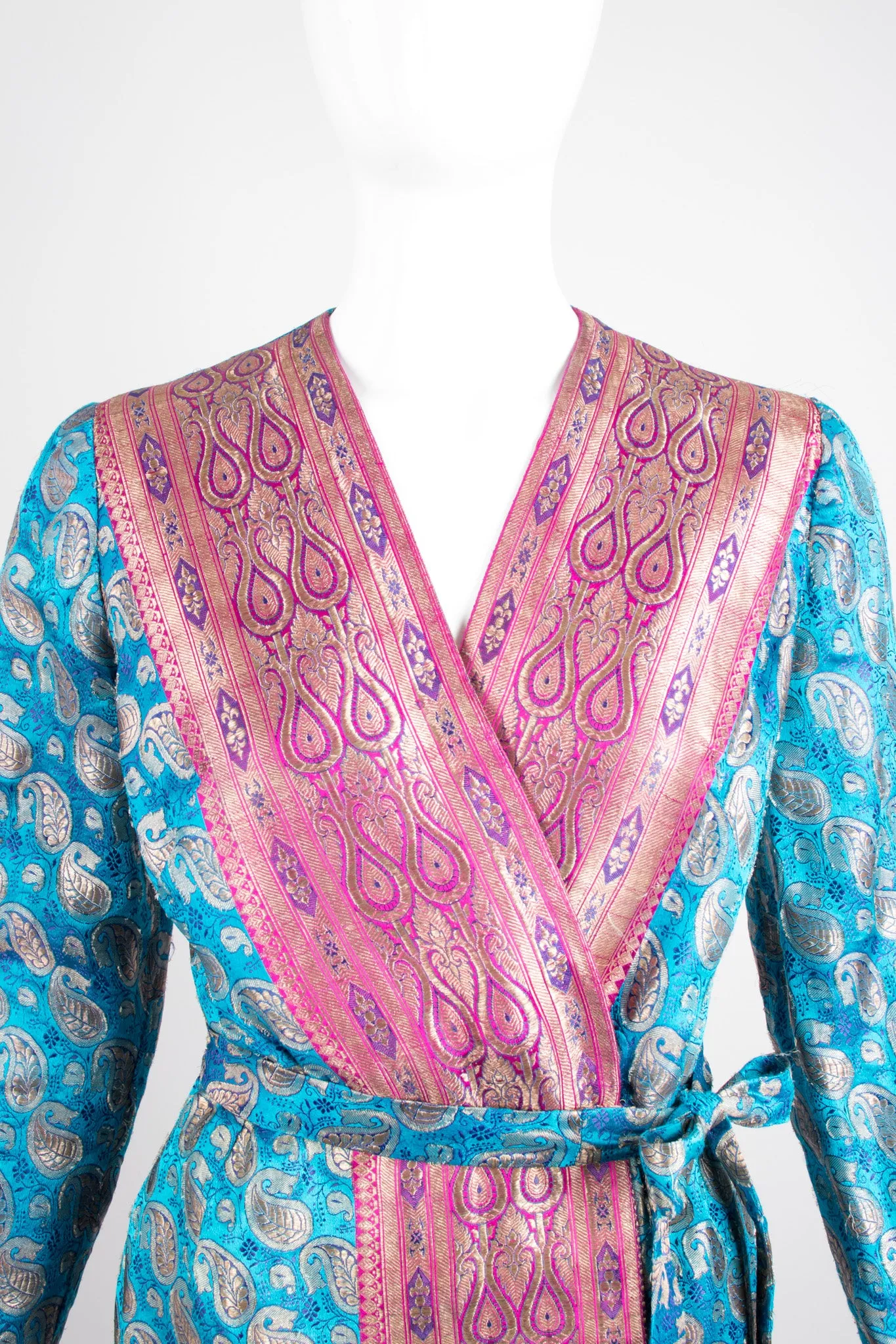 Brocade Wrap Smoking Dress