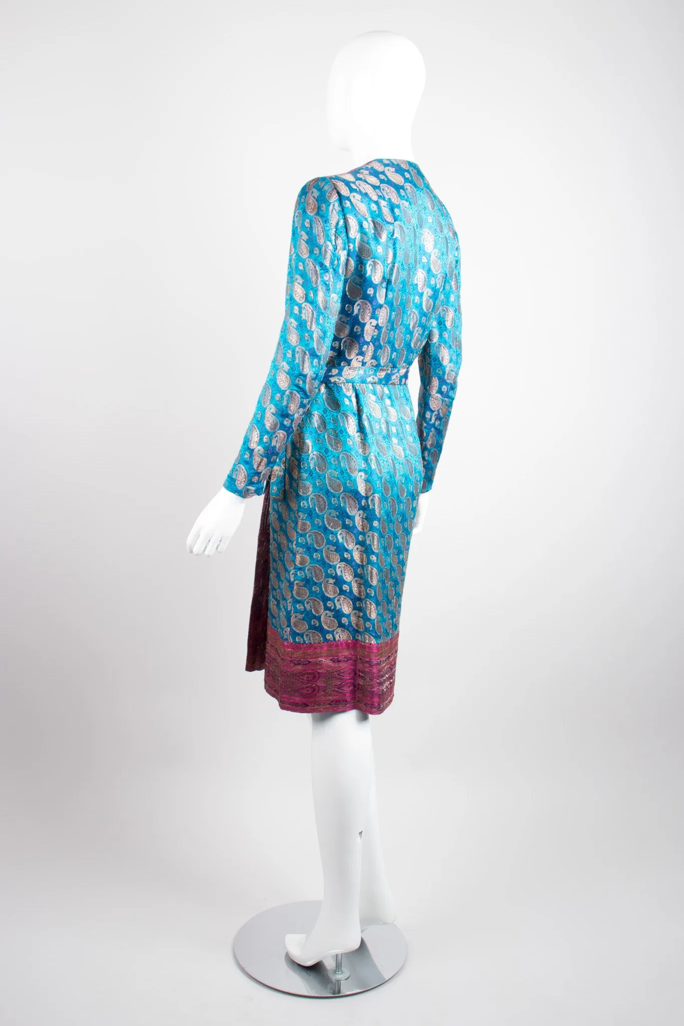 Brocade Wrap Smoking Dress