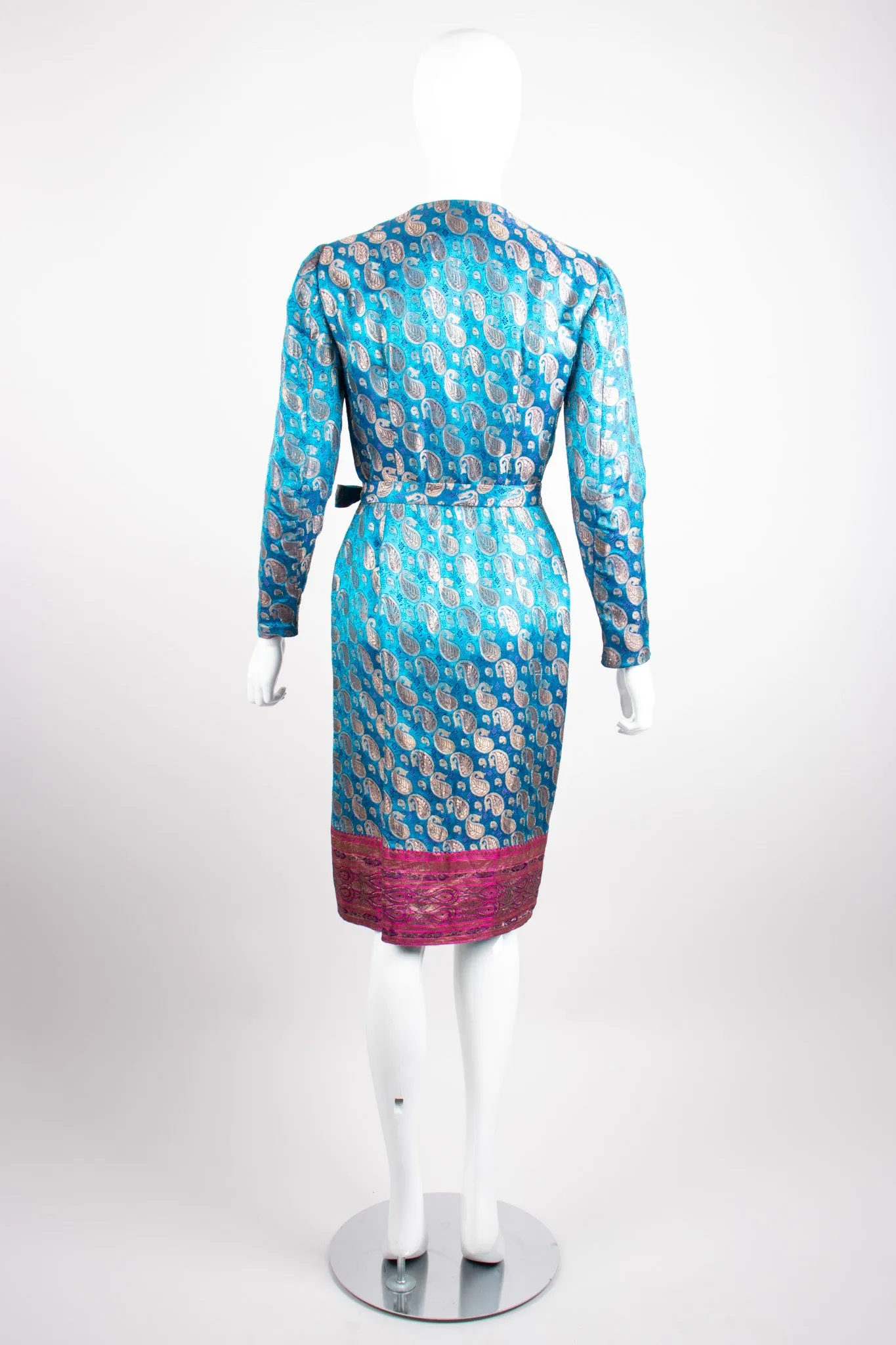 Brocade Wrap Smoking Dress