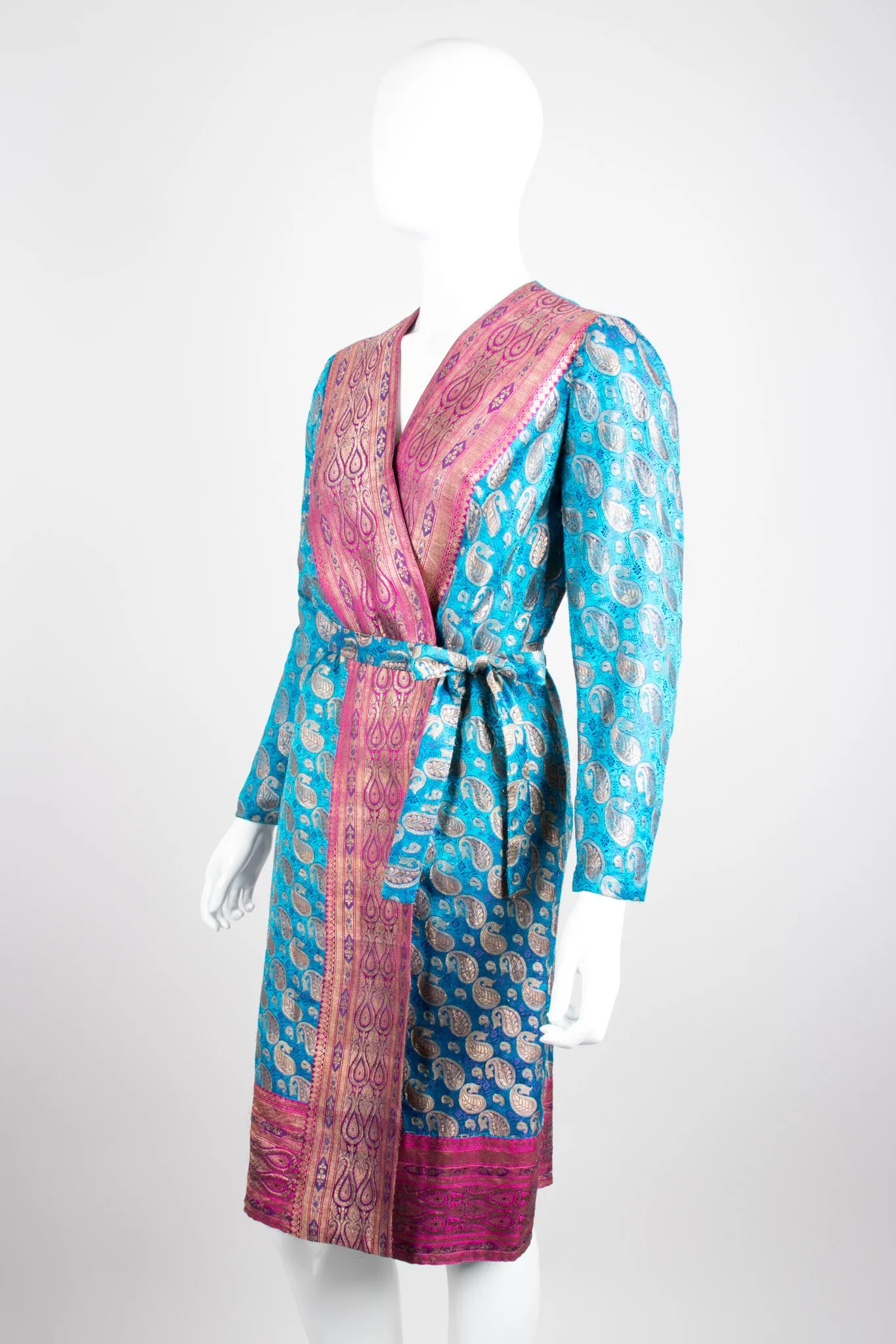 Brocade Wrap Smoking Dress