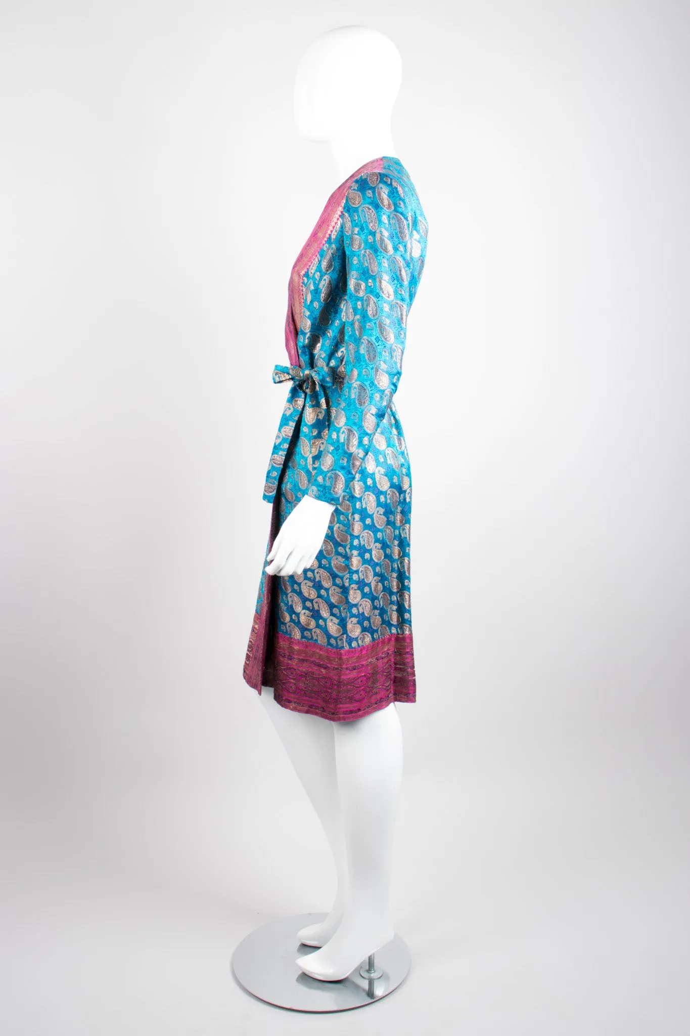 Brocade Wrap Smoking Dress