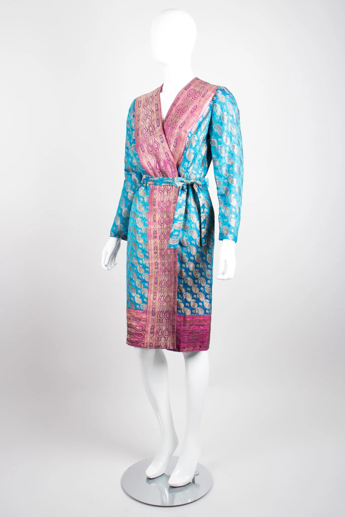 Brocade Wrap Smoking Dress