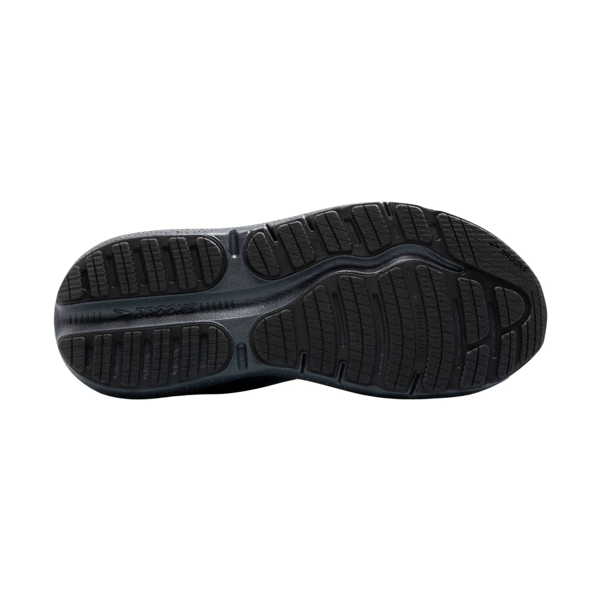 Brooks Men's Ghost Max 2 Road Running Shoes - Ebony/Cockatoo/Blue Sapphire