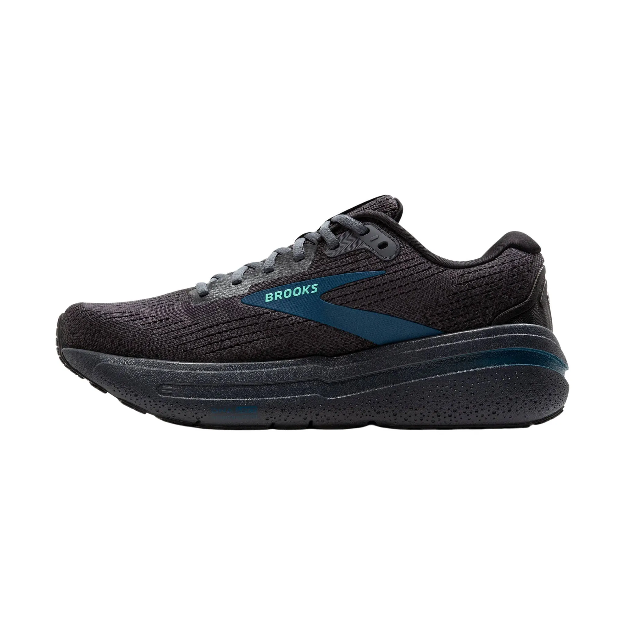 Brooks Men's Ghost Max 2 Road Running Shoes - Ebony/Cockatoo/Blue Sapphire