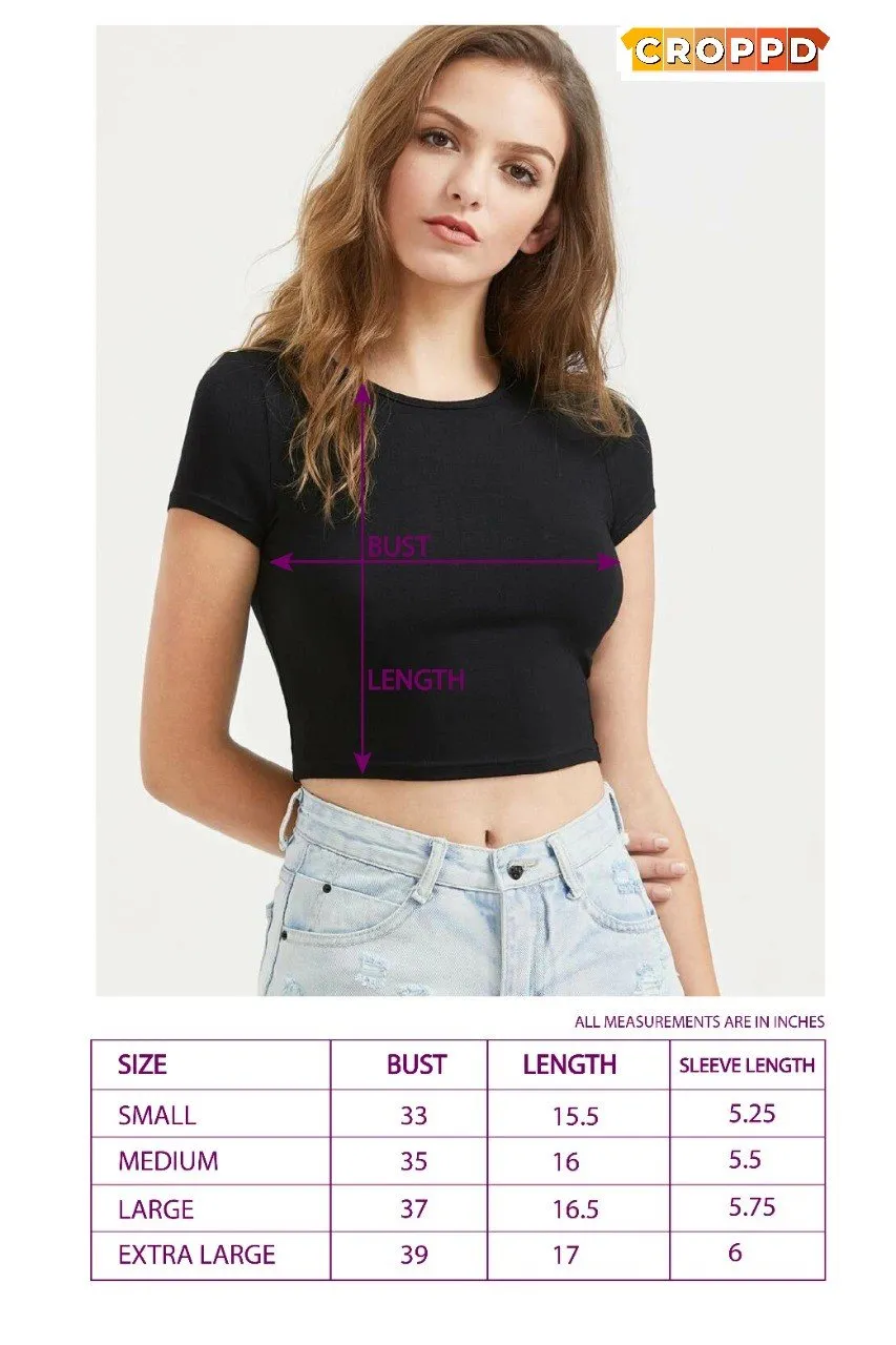 Butterfly Graphic Printed Yellow Crop Top