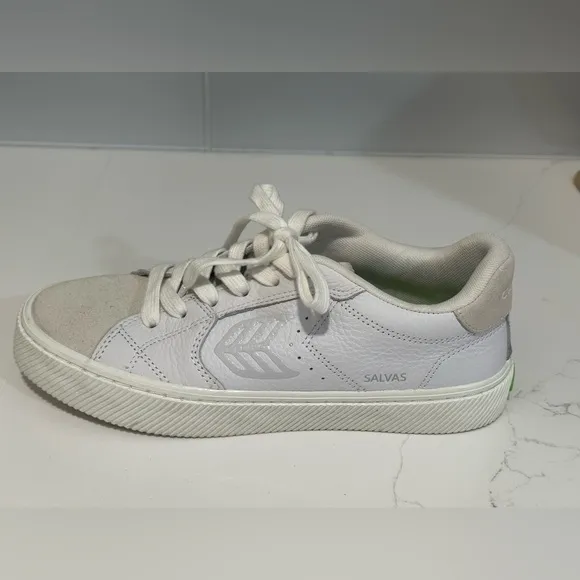 Cariuma Salvas White Premium Leather /ice Sneakers Women's Size 8 Man 6.5 Shoes