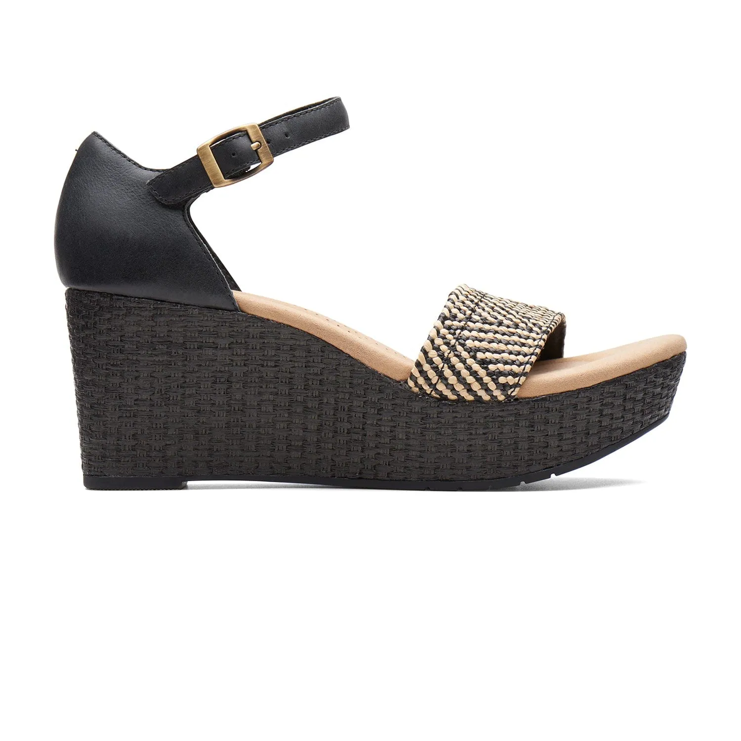 Clarks Rose Ease Sandals (Wide Fit)