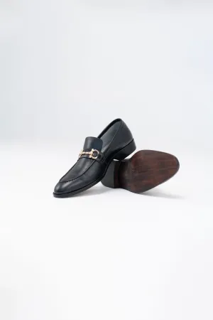 Classic Black Leather Loafers
