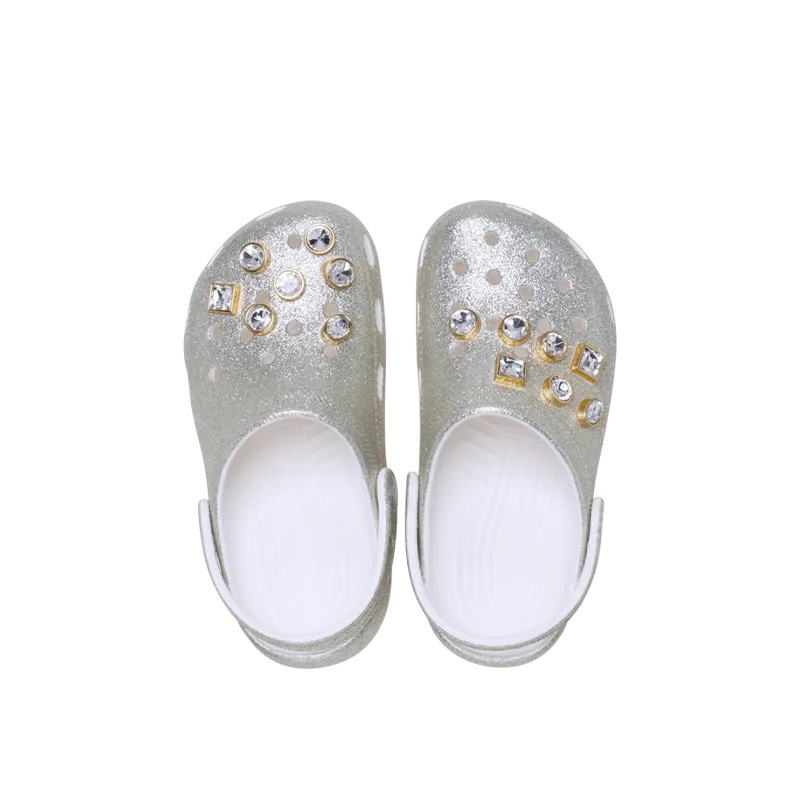 Classic Glitter Embellished Clog Silver (PS)
