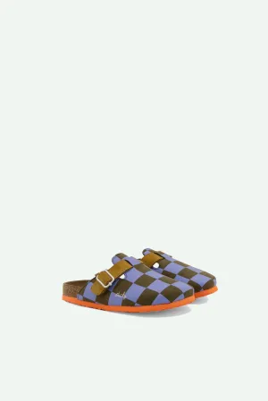 clogs | farmhouse | soil green   blooming purple