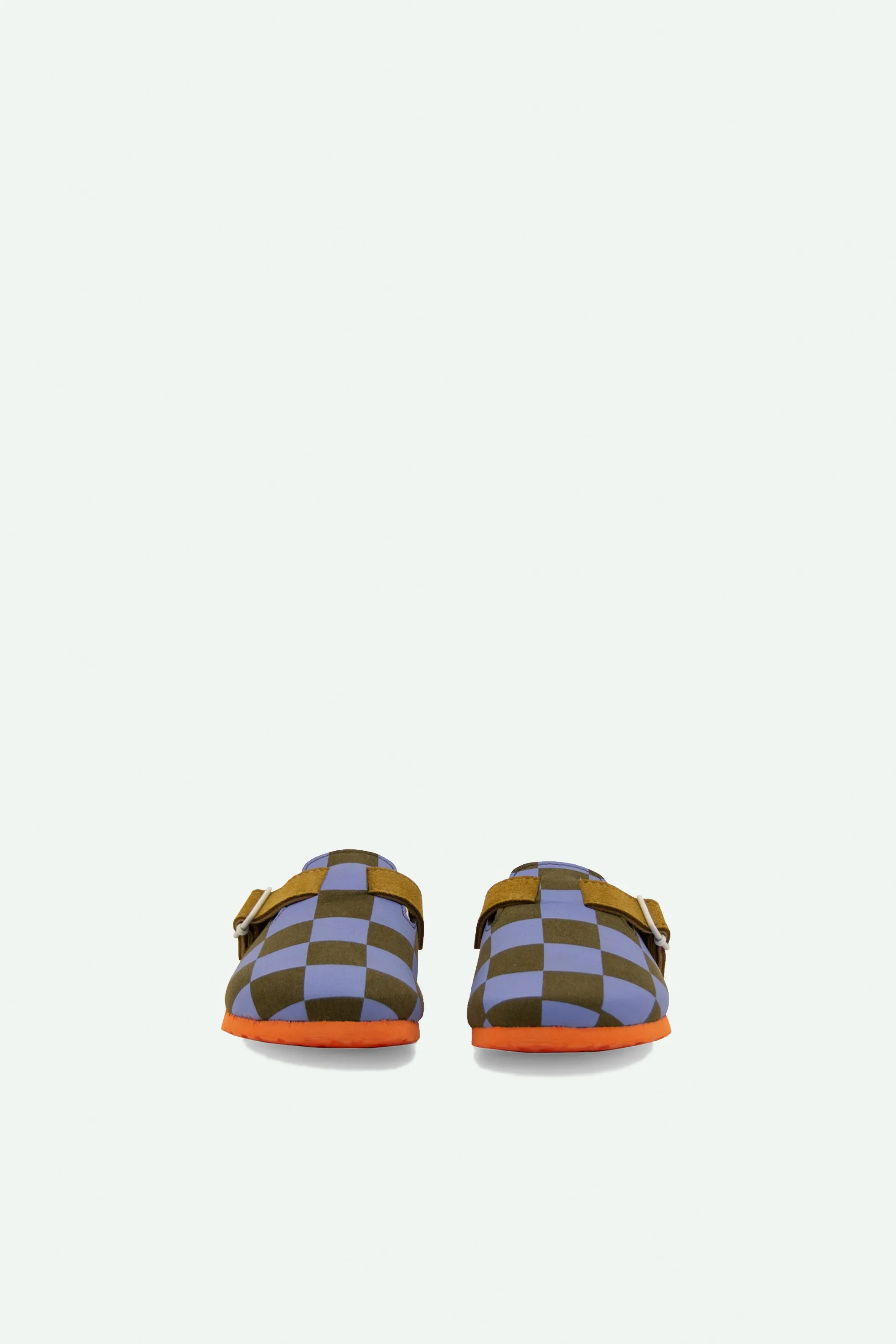 clogs | farmhouse | soil green   blooming purple