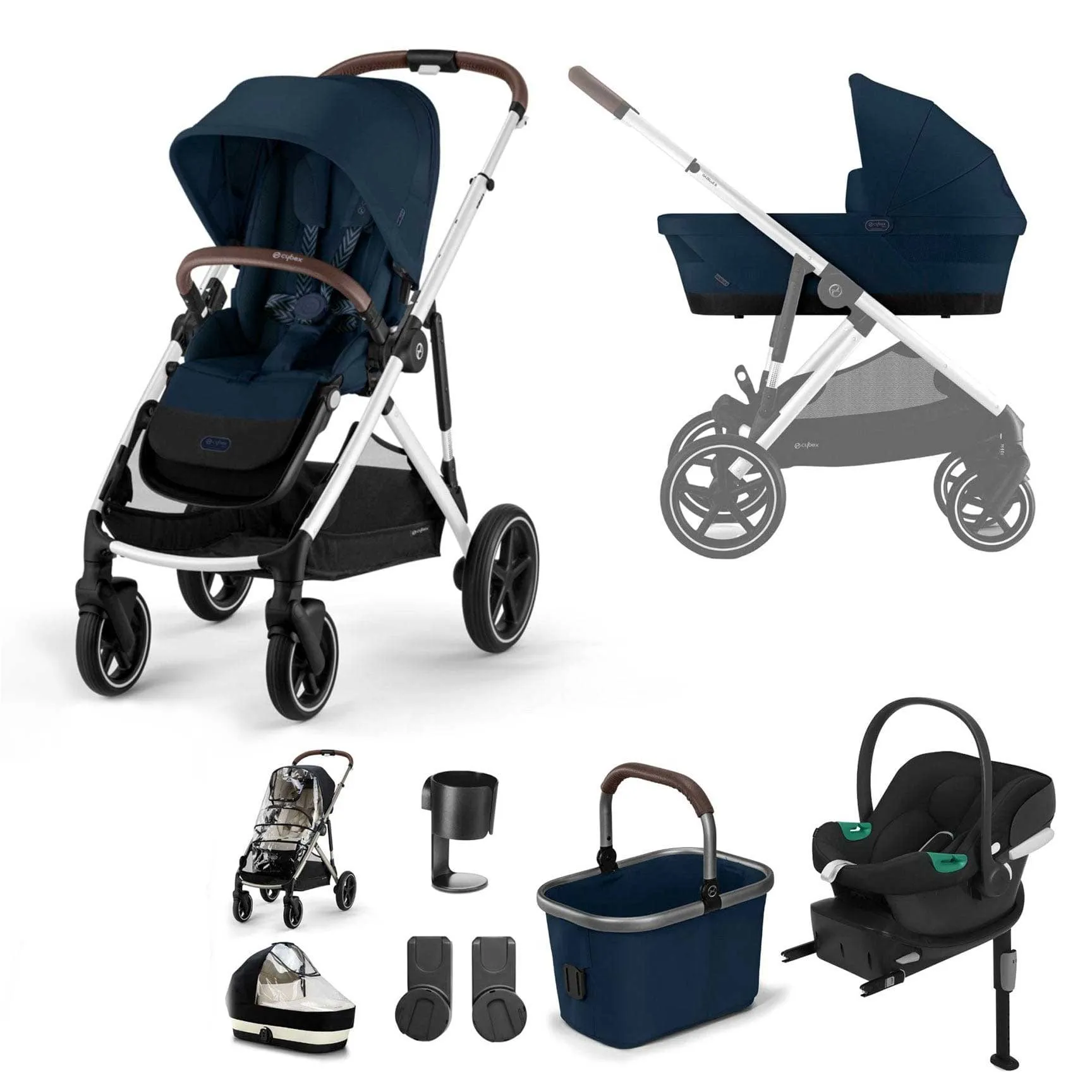 Cybex Gazelle S Comfort Bundle - Silver/Ocean Blue
