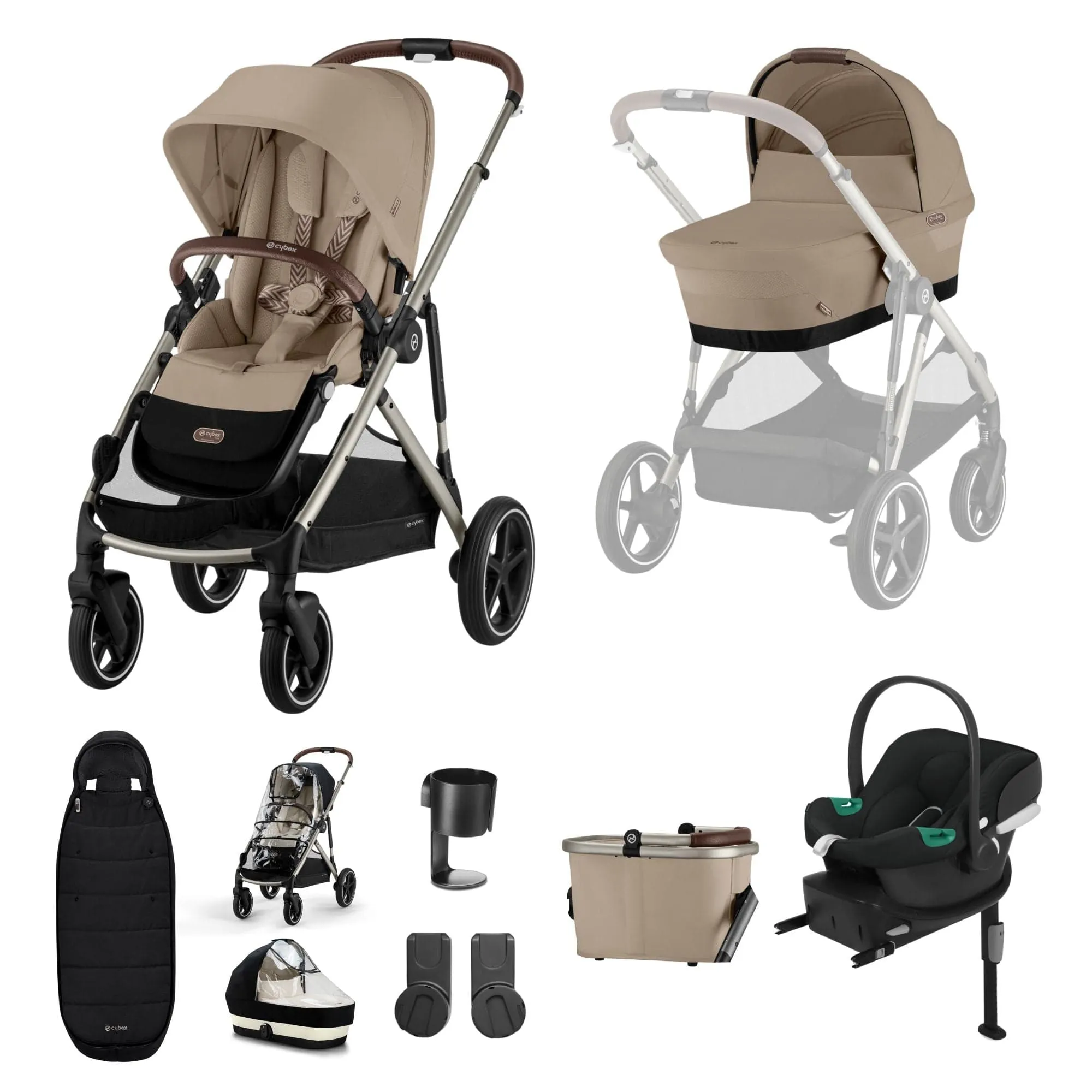 Cybex Gazelle S Comfort Bundle - Taupe/Almond Beige