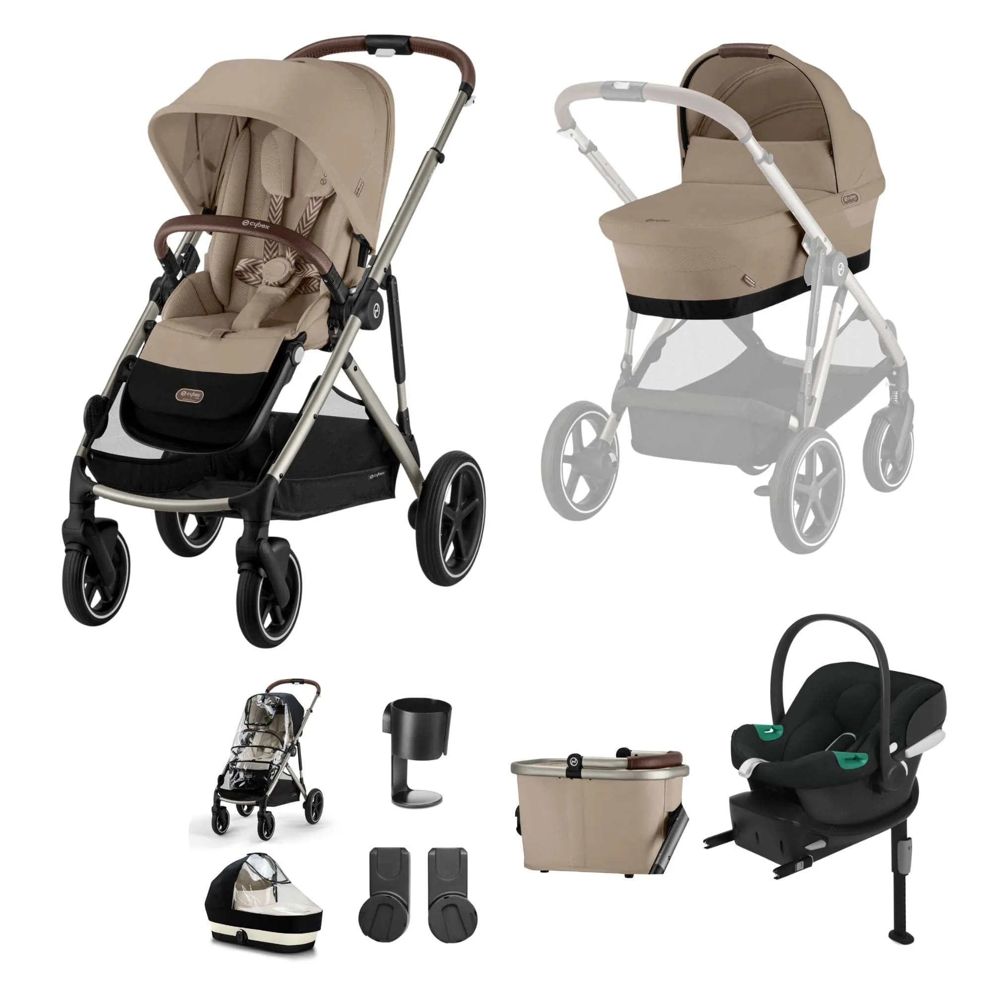 Cybex Gazelle S Comfort Bundle - Taupe/Almond Beige