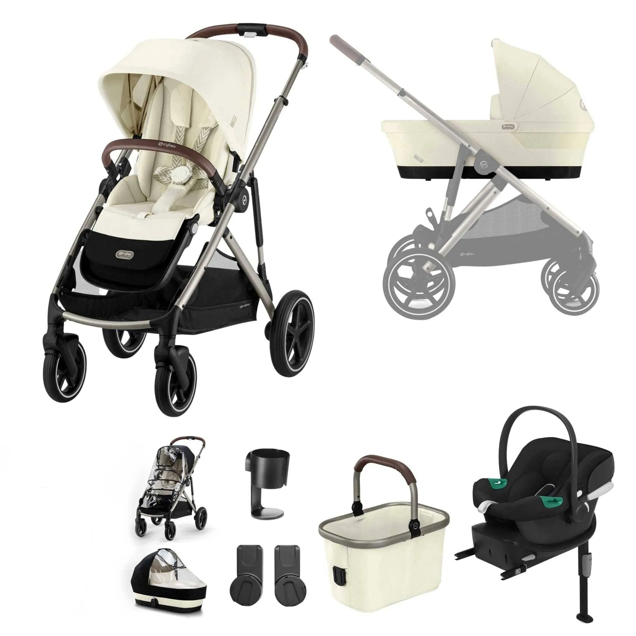 Cybex Gazelle S Comfort Bundle - Taupe/Seashell Beige