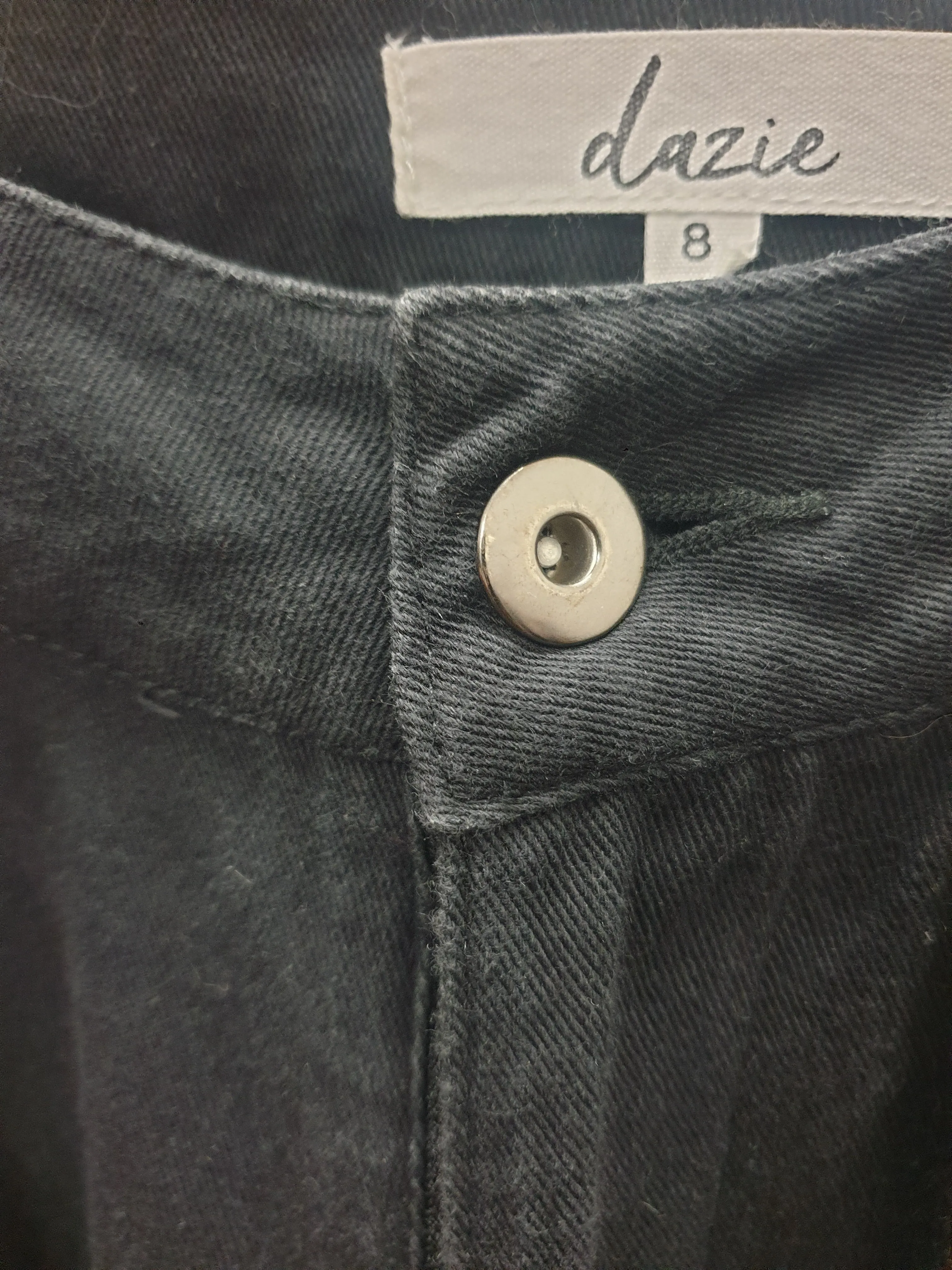 Dazie black wide leg jeans size 8