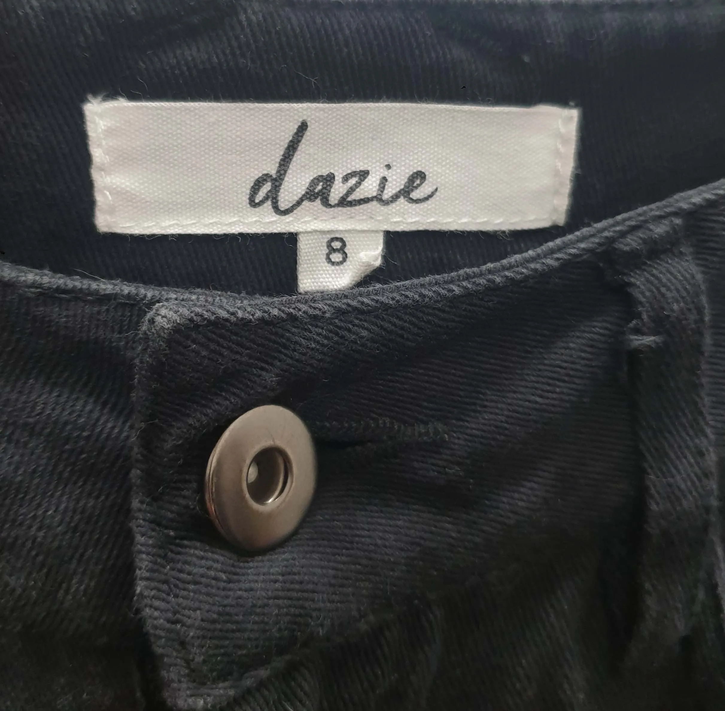 Dazie black wide leg jeans size 8