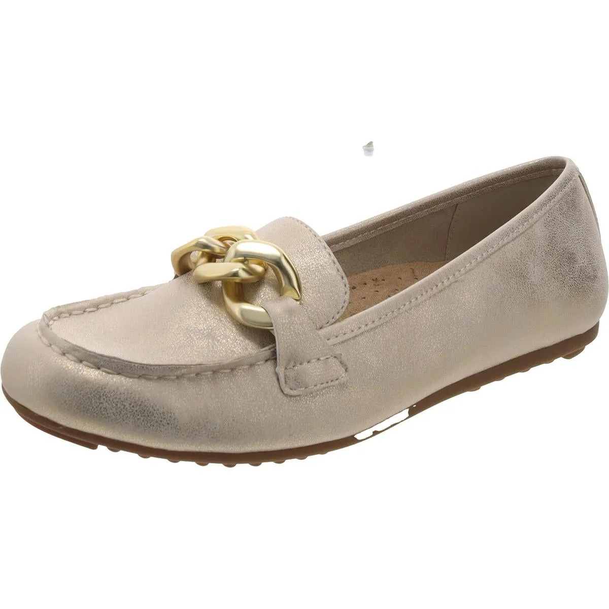 Easy Street Womens Faux Suede Slip On Loafers