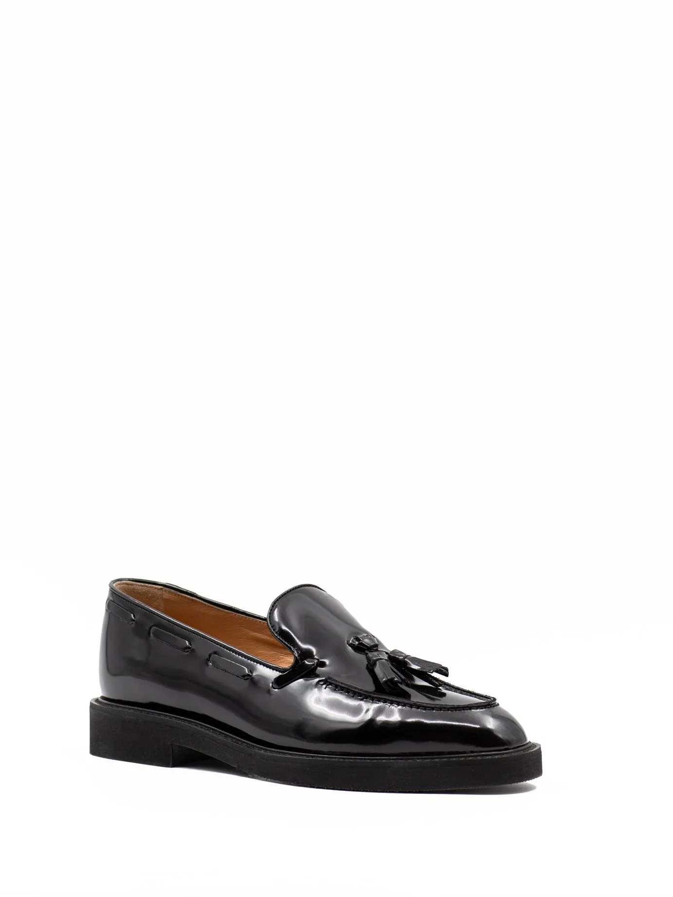 Edith tassel loafers in black patent