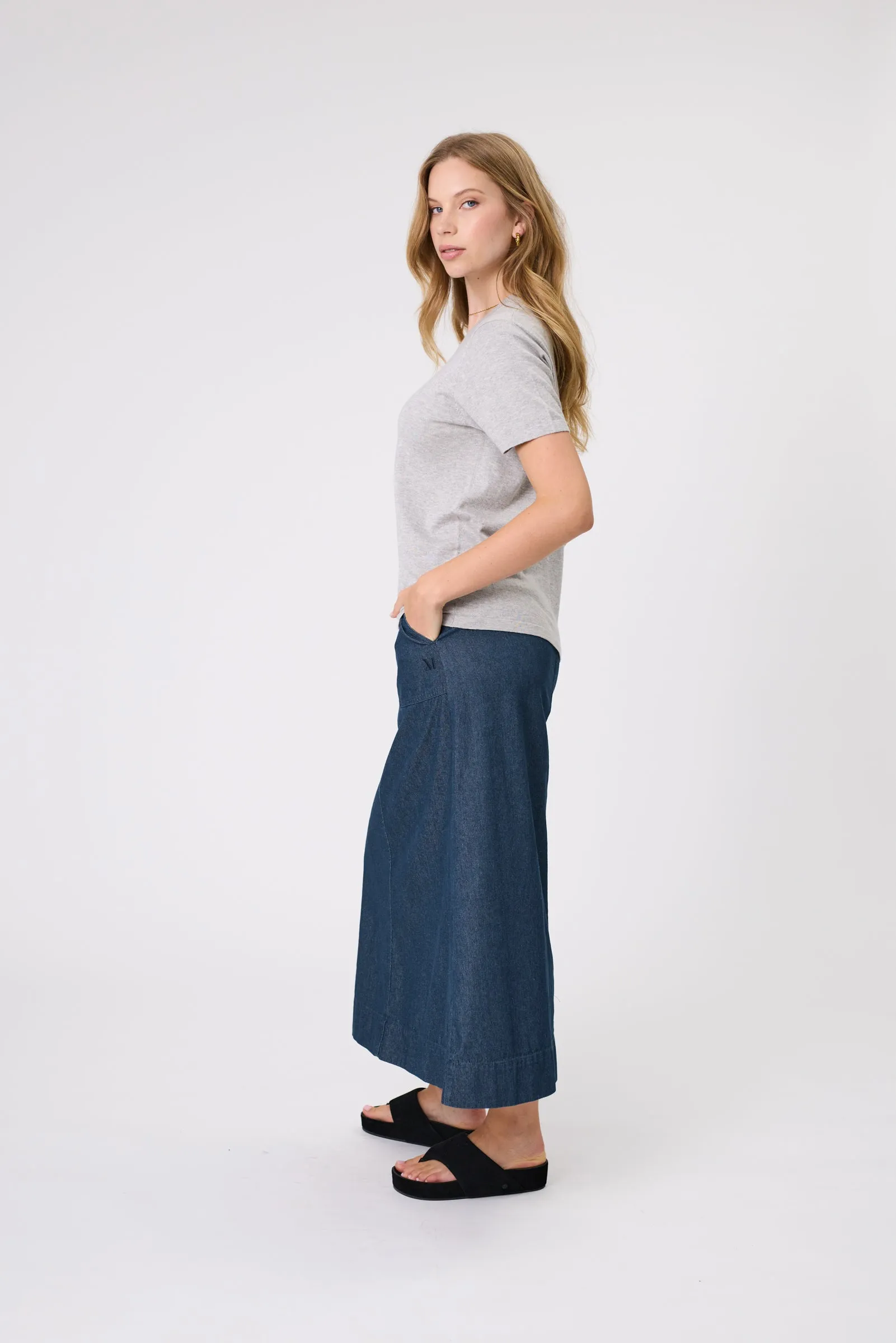 Encore Knit Tee - Grey Marle