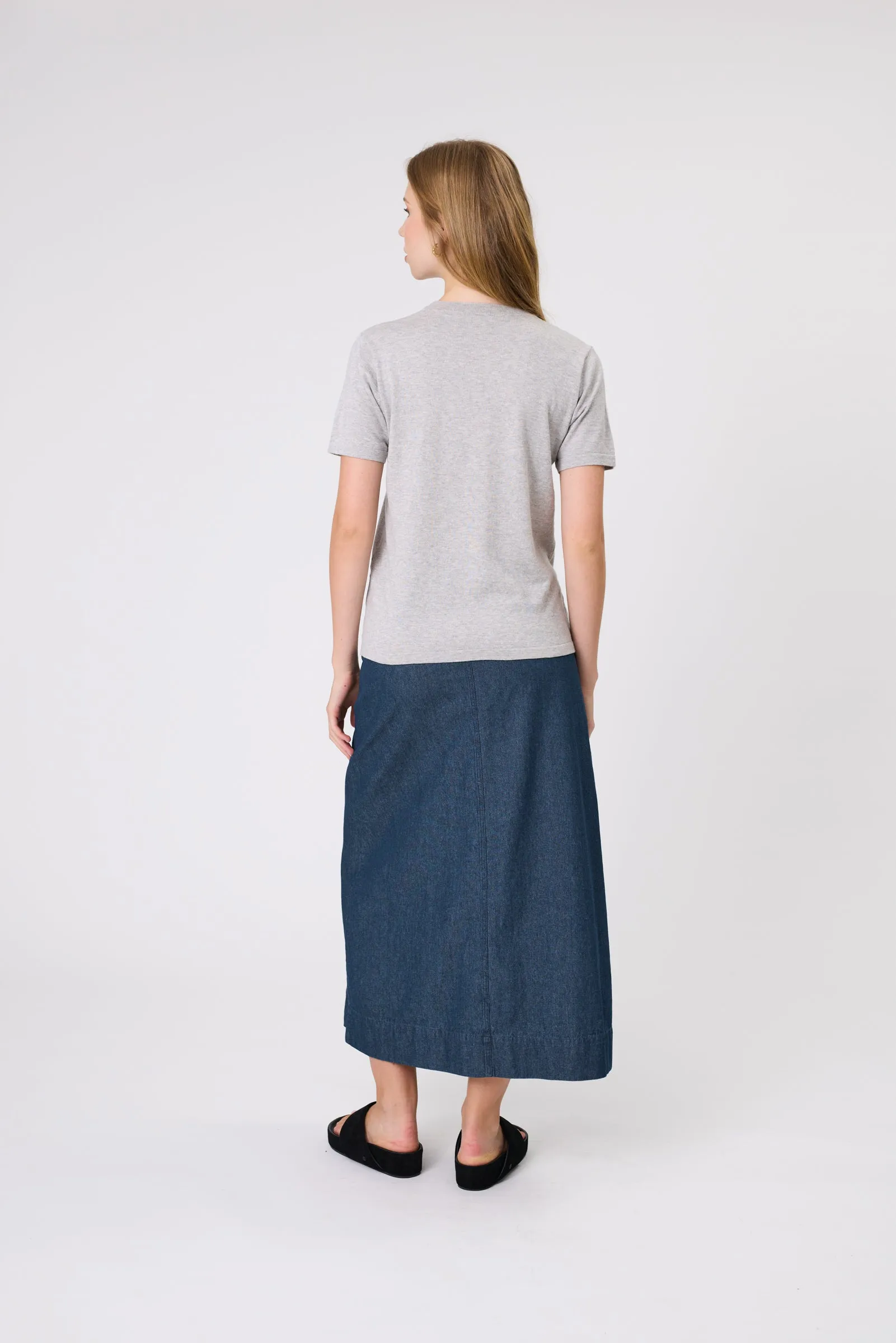 Encore Knit Tee - Grey Marle