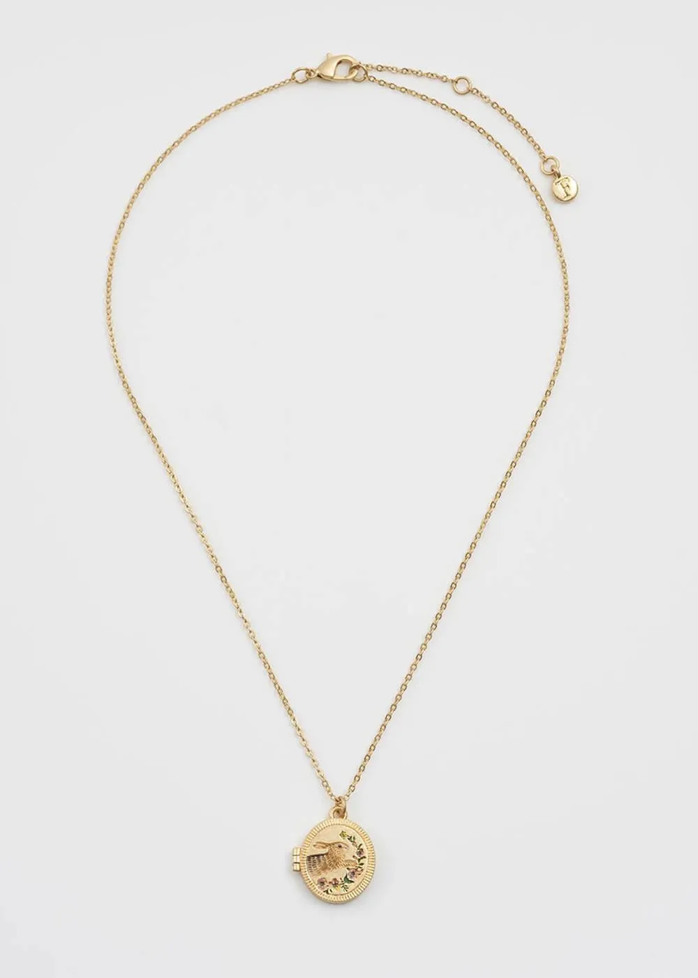 Fable England Running Bunny Locket Necklace