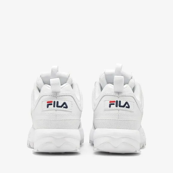 FILA KIDS WHITE DISRUPTOR II PREMIUM SNEAKERS  US 6.5