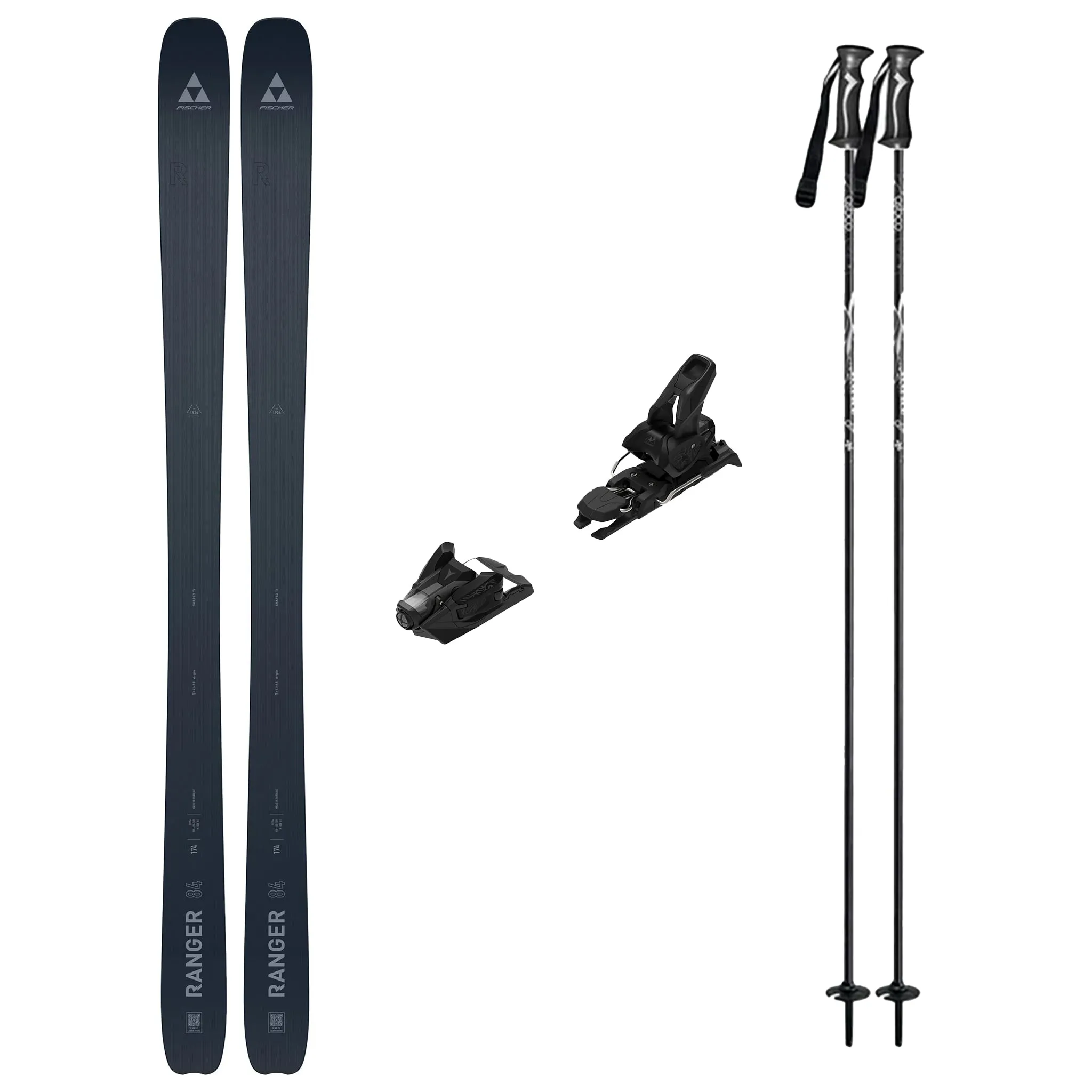 Fischer Ranger 84 Skis 2025 with Atomic Strive 12 GW Bindings Mens Ski Package