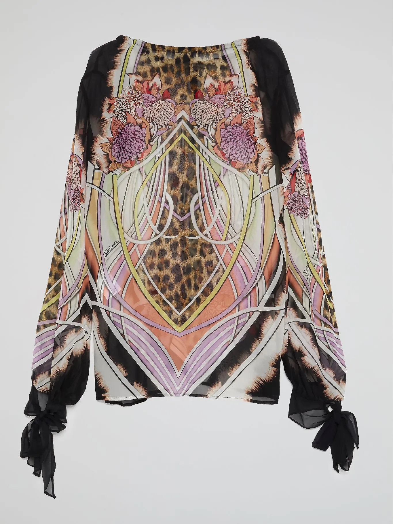 Floral Print Drawstring Peasant Blouse