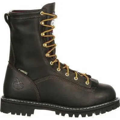 Georgia Men's Lace To Gore-Tex 8" Soft Toe Waterproof 200G Ins Work Boot- Black- G8040