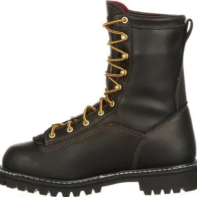 Georgia Men's Lace To Gore-Tex 8" Soft Toe Waterproof 200G Ins Work Boot- Black- G8040