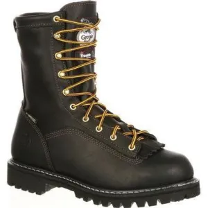 Georgia Men's Lace To Gore-Tex 8" Soft Toe Waterproof 200G Ins Work Boot- Black- G8040