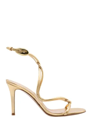 Gianvito Rossi Black Mamba 85 Sandal Heel in Mekong